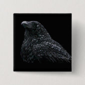 Raven Vierkante Button 5,1 Cm (Voorkant)
