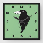 Raven Vierkante Klok (Voorkant)