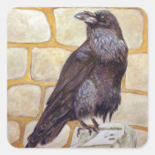 Raven Vierkante Sticker (Voorkant)