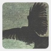 Raven Vierkante Sticker (Voorkant)