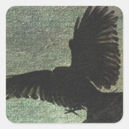 Raven Vierkante Sticker