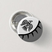 Raven Viking Banner Ronde Button 3,2 Cm (Voorkant /achterkant)