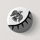 Raven Viking Banner Ronde Button 3,2 Cm (Voorkant)