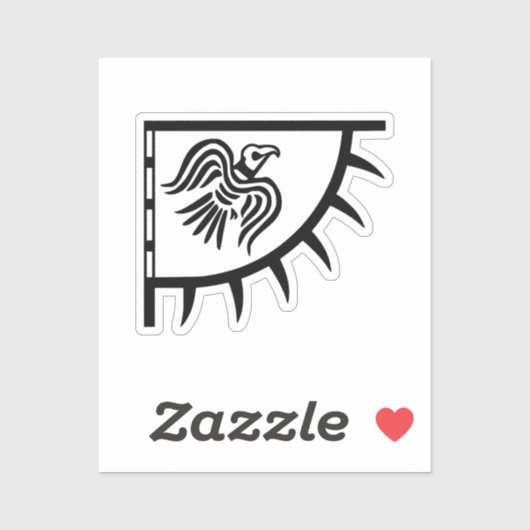 Raven Viking Banner Sticker (Vel)
