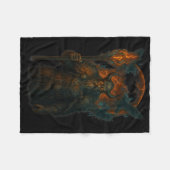 Raven Viking Halloween Design Noorse tovenaar maan Fleece Deken (Voorkant (Horizontaal))