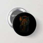 Raven Viking Halloween Design Noorse tovenaar maan Ronde Button 5,7 Cm (Voorkant /achterkant)