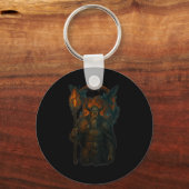 Raven Viking Halloween Design Noorse tovenaar maan Sleutelhanger (Voorkant)