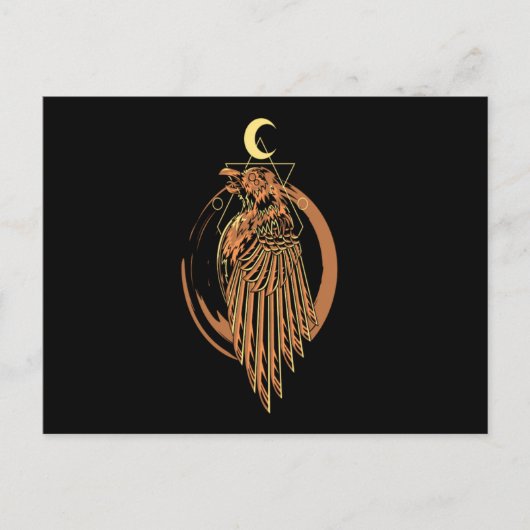 Raven Viking Warrior Valhalla Norse Mythology Gift Briefkaart (Voorkant)