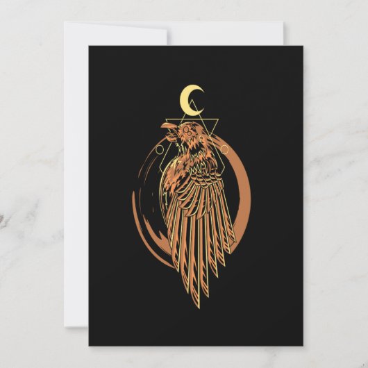 Raven Viking Warrior Valhalla Norse Mythology Gift Kaart (Voorkant)