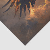 Raven vliegen over de decoupage van de gotische ka tissuepapier (Detail)