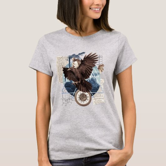 Raven Vogel Collage T-Shirt (Voorkant)