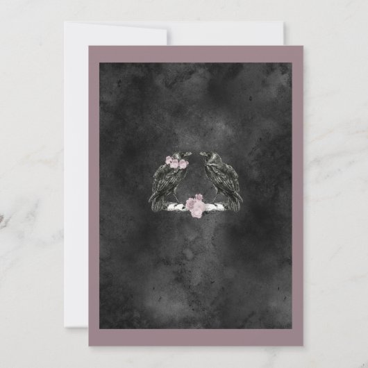 Raven Vogels Tot de Dood Ons Scheidt Zwart Paars  Kaart (Achterkant)