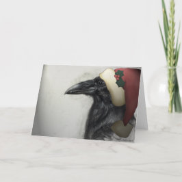 Raven voor het seizoen feestdagen kaart