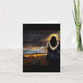 Raven-vrouw Notitiekaartje (Voorkant)