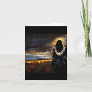 Raven-vrouw Notitiekaartje