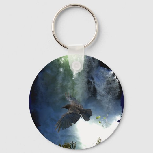 RAVEN & WATER HERFST Natuur Giften Sleutelhanger (Voorkant)