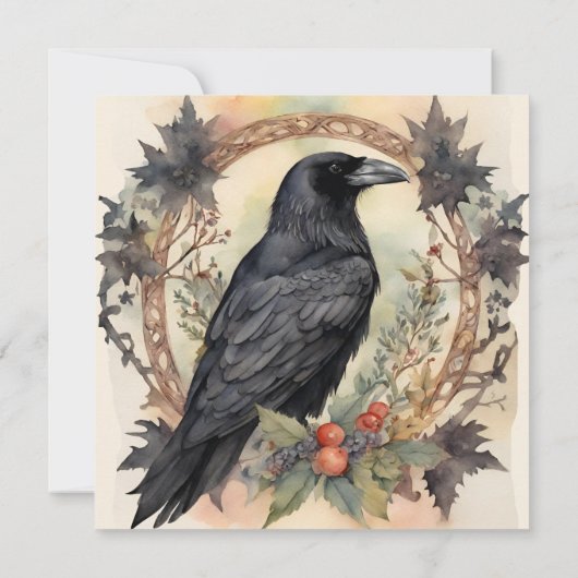 Raven Wedding Kaart (Achterkant)