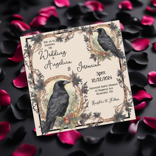 Raven Wedding Kaart