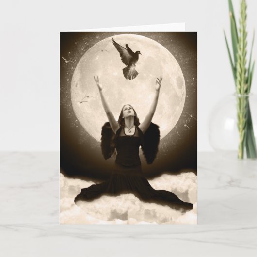 Raven Wenskaart Kaart (Voorkant)