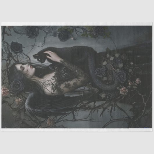 Raven Whisper Tissuepapier (Voorkant)