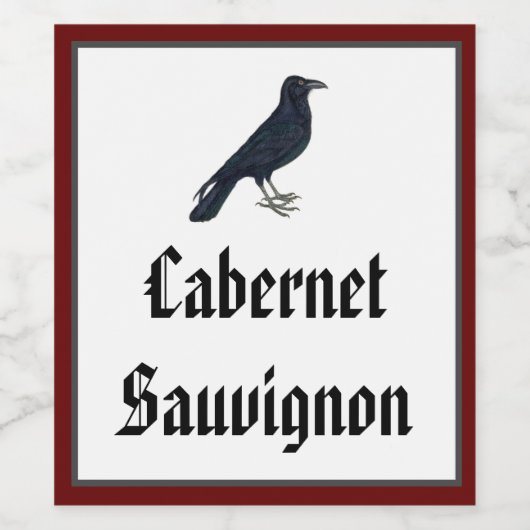 Raven Wijn Etiket (Enkel label)