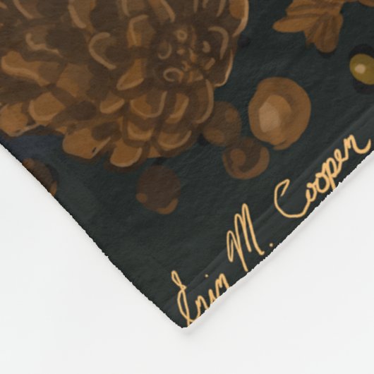 Raven Winged Autumn Magic Cat Fleece Deken (Hoek)