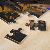 Raven Winged Autumn Magic Cat Legpuzzel (Zijkant)