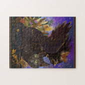 Raven Winged Autumn Magic Cat Legpuzzel (Horizontaal)