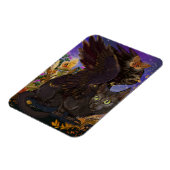 Raven Winged Autumn Magic Cat Magneet (Linkerzijde)