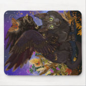 Raven Winged Autumn Magic Cat Muismat (Voorkant)