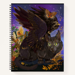 Raven Winged Autumn Magic Cat Notitieboek