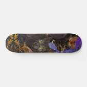 Raven Winged Autumn Magic Cat Persoonlijk Skateboard (Horizontaal)