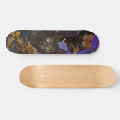 Raven Winged Autumn Magic Cat Persoonlijk Skateboard (Horizontaal)