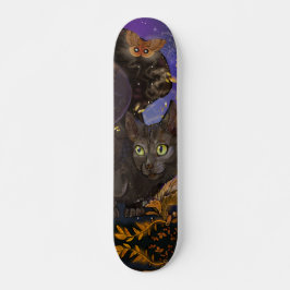 Raven Winged Autumn Magic Cat Persoonlijk Skateboard