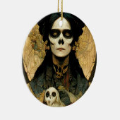 Raven Witch 2 Fantasy Horror Gothic Gothic Keramisch Ornament (Rechts)