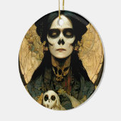 Raven Witch 2 Fantasy Horror Gothic Gothic Keramisch Ornament (Links)