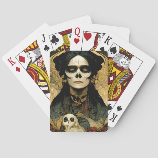 Raven Witch 2 Fantasy Horror Gothic Gothic Pokerkaarten (Achterkant)