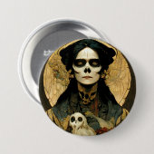 Raven Witch 2 Fantasy Horror Gothic Gothic Ronde Button 7,6 Cm (Voorkant /achterkant)