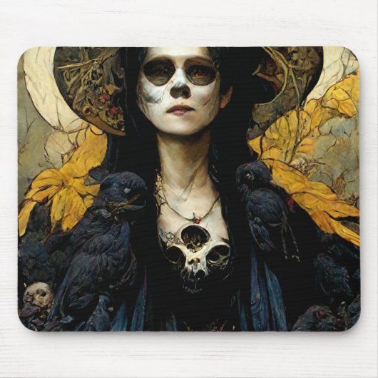 Raven Witch 3 Fantasy Horror Gothic Gothic Muismat (Voorkant)