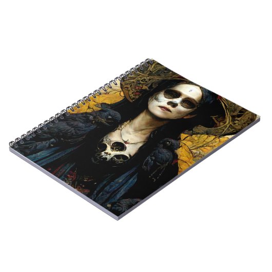 Raven Witch 3 Fantasy Horror Gothic Gothic Notitieboek (Linkerzijde)