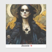 Raven Witch 3 Fantasy Horror Gothic Gothic Sticker (Vel)
