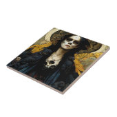 Raven Witch 3 Fantasy Horror Gothic Gothic Tegeltje (Zijkant)