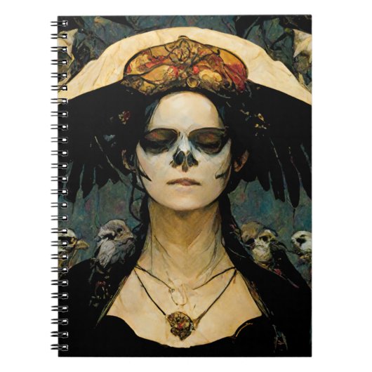 Raven Witch 4 Fantasy Horror Gothic Gothic Notitieboek (Voorkant)