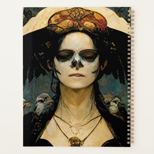 Raven Witch 4 Fantasy Horror Gothic Gothic Planner (Achterkant)