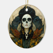 Raven Witch Fantasy Horror Gothic Gothic Keramisch Ornament (Links)