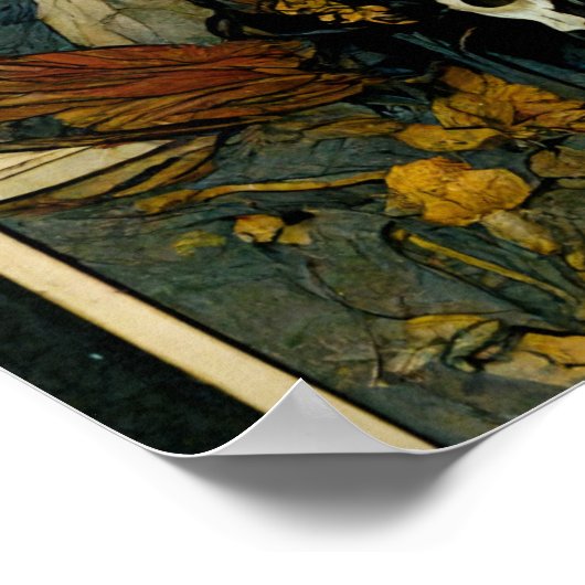 Raven Witch Fantasy Horror Gothic Gothic Poster (Hoek)