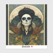 Raven Witch Fantasy Horror Gothic Gothic Sticker (Vel)