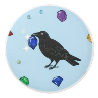 Raven with jewel door pull keramische knop