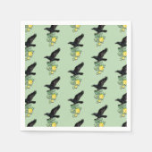 Raven with Yellow Rose Servet (Voorkant)