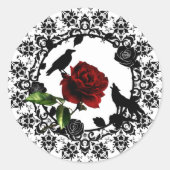 Raven Wolf Gotische Stickers (Voorkant)